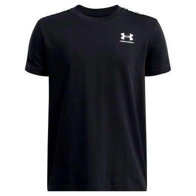 тениска,детски,тениски,under,armour,sportstyle,taped,short,sleeve,t,shirt,black,white,(black)