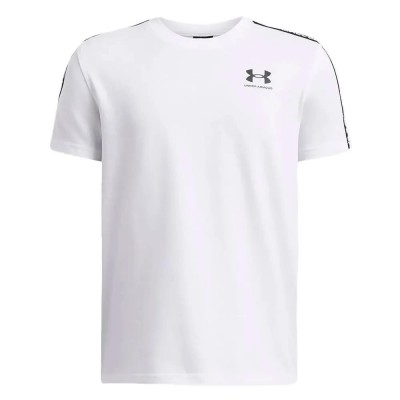 тениска,детски,тениски,under,armour,sportstyle,taped,short,sleeve,t,shirt,white,black,(white)