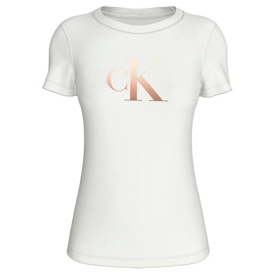 тениска,дамски,тениски,calvin,klein,gradient,short,sleeve,t,shirt,white,(bright,white)