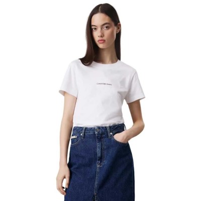тениска,дамски,тениски,calvin,klein,monologo,short,sleeve,t,shirt,white