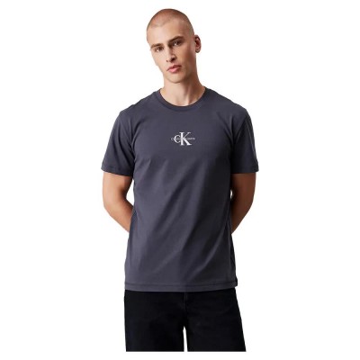 тениска,мъжки,тениски,calvin,klein,monologo,short,sleeve,t,shirt,ebony,(grey)