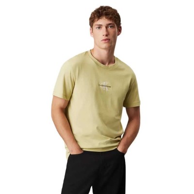 тениска,мъжки,тениски,calvin,klein,monologo,short,sleeve,t,shirt,leek,green,(green,yellow)