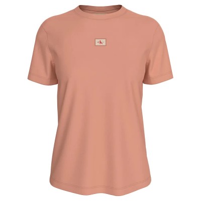 тениска,дамски,тениски,calvin,klein,woven,label,short,sleeve,t,shirt,orange,(tuscany)