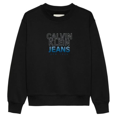 суичър,детски,блузи,calvin,klein,gradient,flock,logo,cn,hoodie,black