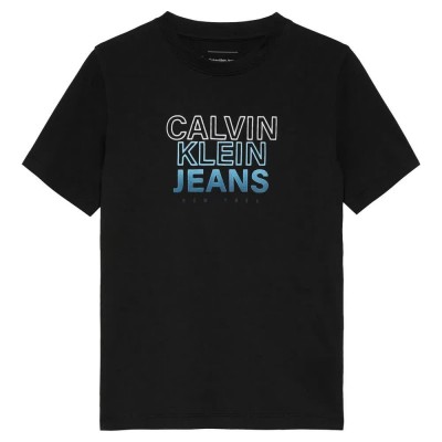 тениска,детски,тениски,calvin,klein,gradient,flock,logo,short,sleeve,t,shirt,black,(ck,black)