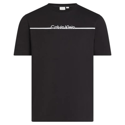 тениска,мъжки,тениски,calvin,klein,split,line,logo,short,sleeve,t,shirt,ck,black,(black)