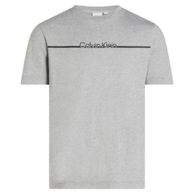 тениска,мъжки,тениски,calvin,klein,split,line,logo,short,sleeve,t,shirt,grey,(light,grey,heather)