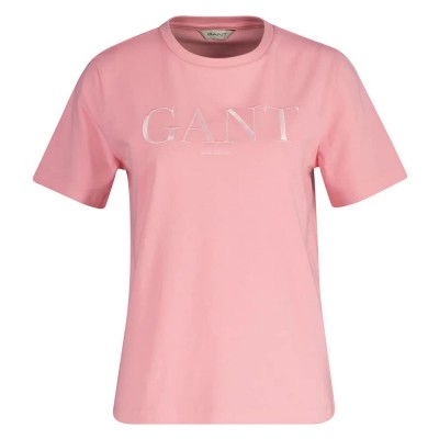 тениска,дамски,тениски,gant,tonal,graphic,short,sleeve,t,shirt,pink,(geranium,pink)
