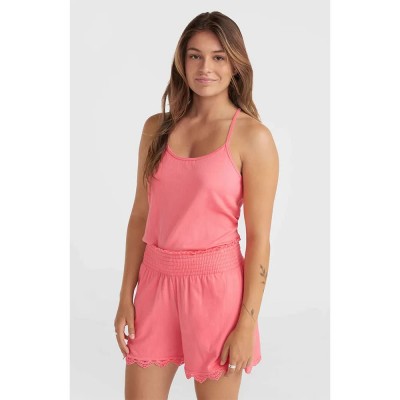 къси,панталони,дамски,панталони,o´neill,essentials,ava,smocked,sweat,shorts,pink
