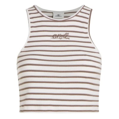 тениска,дамски,топове,o´neill,jess,rib,sleeveless,t,shirt,white,yarn,dye,stripe,(white)