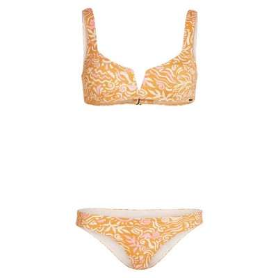 дамски,бански,костюми,o´neill,popoyo,matira,bikini,orange,(orange,abstract,wave)