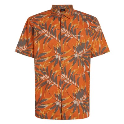 риза,с,къс,ръкав,мъжки,ризи,o´neill,print,short,sleeve,shirt,orange,dipped,leaves,(orange)