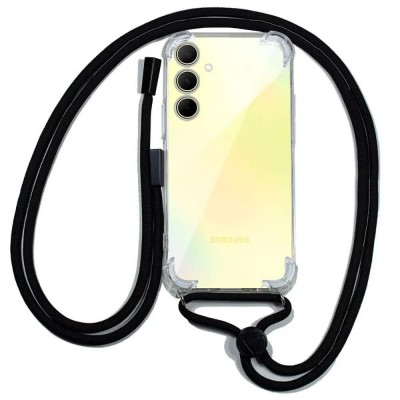 други,аксесоари,cool,samsung,a356,galaxy,a35,5g,lanyard,phone,case,clear,(black)
