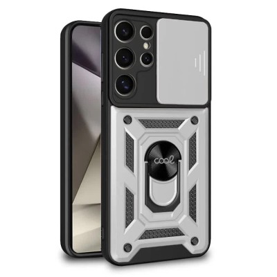 други,аксесоари,cool,samsung,s928,galaxy,s24,ultra,hard,ring,phone,case,silver,(silver)