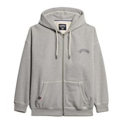 блуза,дамски,блузи,superdry,athletic,ess,full,zip,sweatshirt,grey