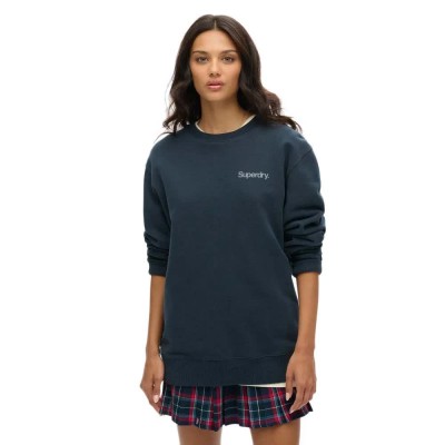 блуза,дамски,блузи,superdry,core,logo,city,loose,sweatshirt,blue