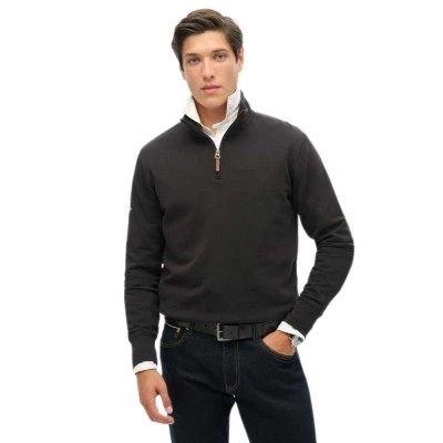блуза,мъжки,пуловери,superdry,core,logo,henley,half,zip,sweater,black,(black)
