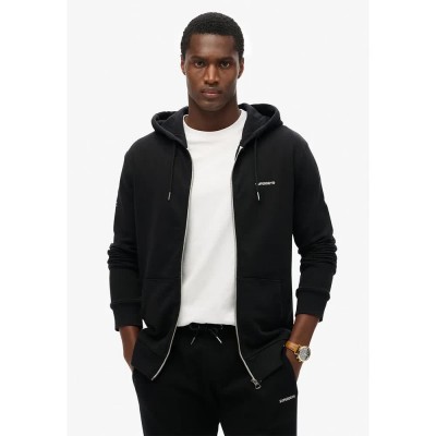 блуза,мъжки,пуловери,superdry,plain,full,zip,sweatshirt,black