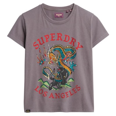 тениска,дамски,тениски,superdry,tattoo,rhinestone,fitted,short,sleeve,t,shirt,rock,dark,grey,(grey)