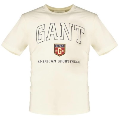 тениска,мъжки,тениски,gant,graphic,short,sleeve,t,shirt,cream,(beige)