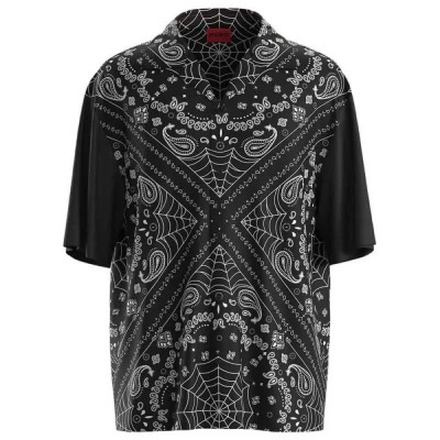риза,с,къс,ръкав,мъжки,ризи,hugo,50534252,short,sleeve,shirt,black