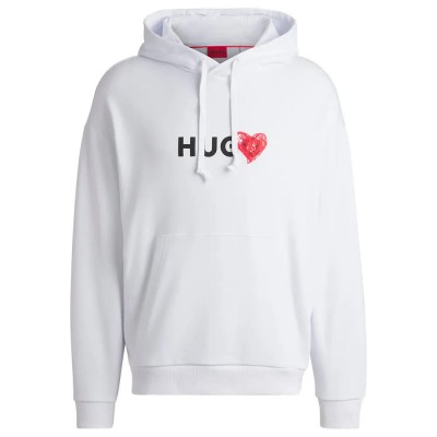 блуза,мъжки,пуловери,hugo,dewgili,sweatshirt,white