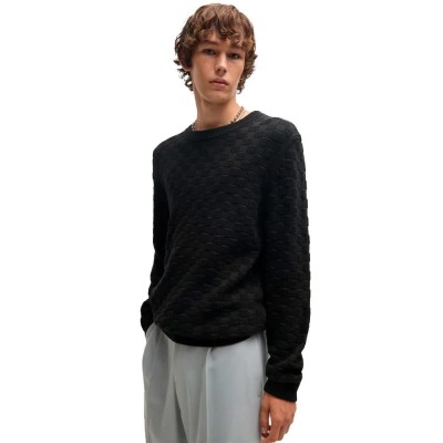 блуза,мъжки,пуловери,hugo,selio,10267434,sweater,black