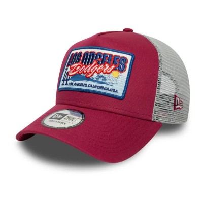 шапка,всички,шапки,new,era,mlb,patch,la,dodgers,trucker,cap,red,(dark,red)