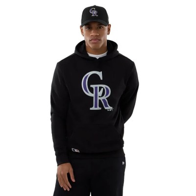 суичър,мъжки,пуловери,new,era,mlb,regular,colorado,rockies,hoodie,black,(black)