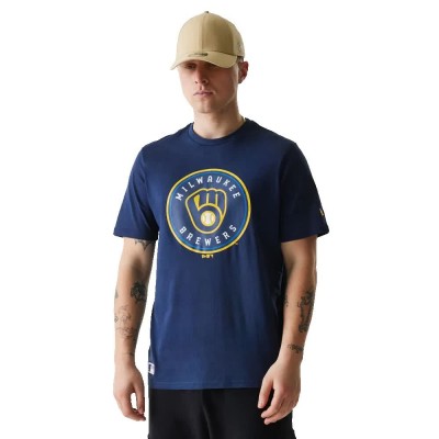 тениска,мъжки,тениски,new,era,mlb,regular,milwaukee,brewers,short,sleeve,t,shirt,blue,(dark,blue)
