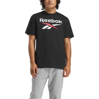 тениска,мъжки,тениски,reebok,classics,identity,big,logo,short,sleeve,t,shirt,black,white,vector,red,(black)