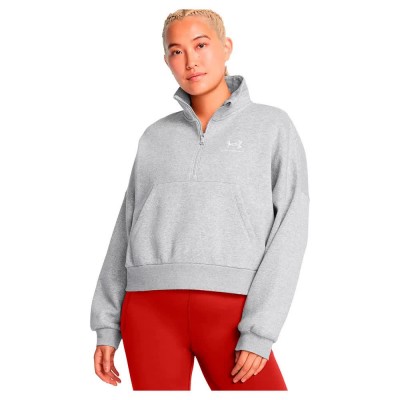 поларена,блуза,дамски,блузи,under,armour,icon,fleece,oversized,half,zip,sweatshirt,mod,gray,light,heather,white,(grey)