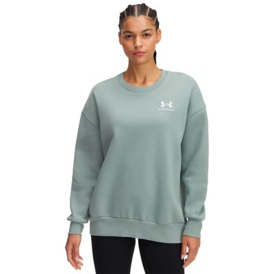 поларена,блуза,дамски,блузи,under,armour,icon,fleece,oversized,sweatshirt,silica,green,white,(green)