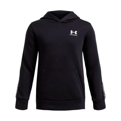 суичър,детски,блузи,under,armour,icon,fleece,taping,hoodie,black,white,(black)