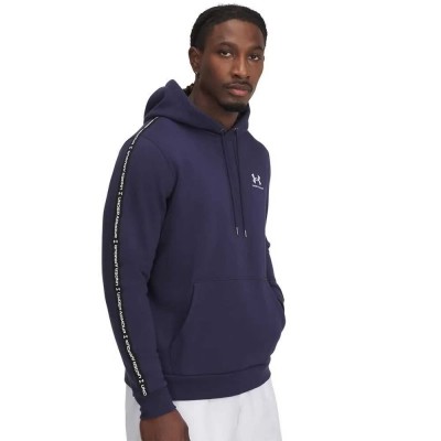 суичър,мъжки,пуловери,under,armour,icon,fleece,taping,hoodie,midnight,navy,white,(blue)