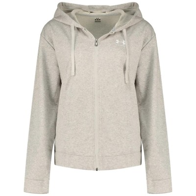 блуза,дамски,блузи,under,armour,rival,terry,full,zip,sweatshirt,beige,(mod,gray,white)