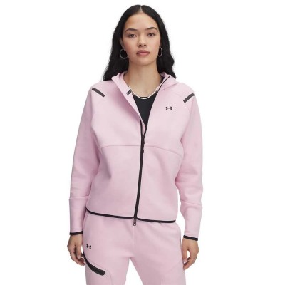 поларена,блуза,дамски,блузи,under,armour,unstoppable,fleece,full,zip,sweatshirt,prime,pink,black,(pink)