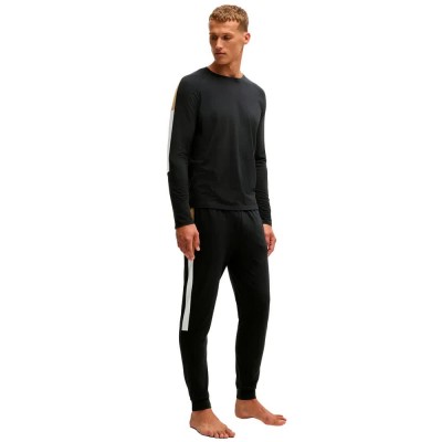 пижама,мъжки,пижами,boss,balance,long,sleeve,pyjama,black
