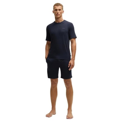 пижама,мъжки,пижами,boss,bamboo,short,sleeve,pyjama,blue