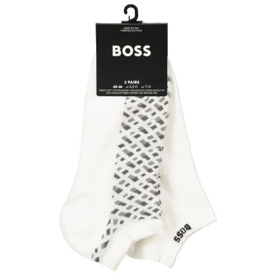 чорапи,мъжки,чорапи,boss,monogram,10263662,socks,2,pairs,white