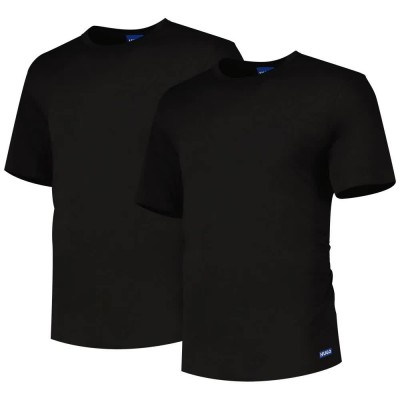 тениска,мъжки,тениски,hugo,naolo,blue,short,sleeve,t,shirt,2,units,black