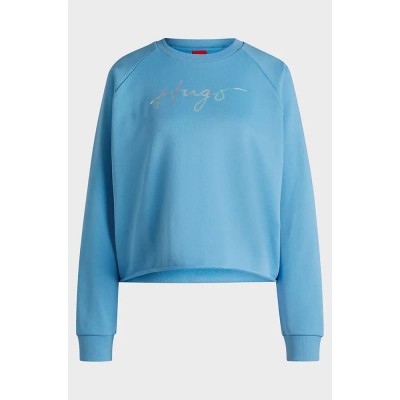 блуза,дамски,блузи,hugo,darace,sweatshirt,light,pastel,blue,(blue)