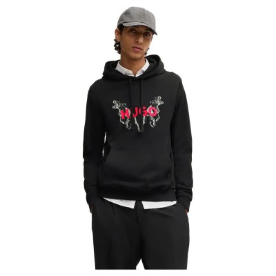 суичър,мъжки,пуловери,hugo,dueleyo,hoodie,black,(black,black)