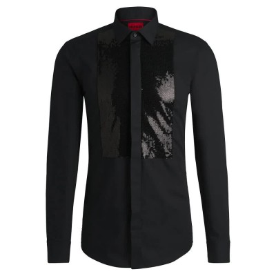 риза,с,дълъг,ръкав,мъжки,ризи,hugo,kalillo,long,sleeve,shirt,black