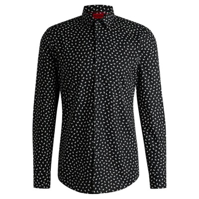 риза,с,дълъг,ръкав,мъжки,ризи,hugo,kenno,long,sleeve,shirt,black