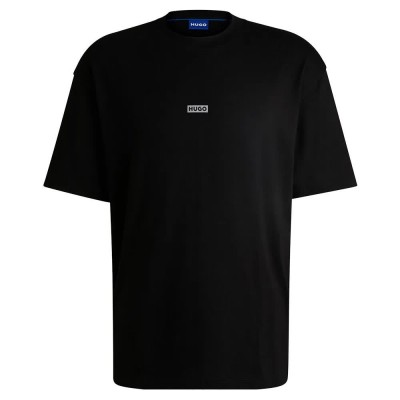 тениска,мъжки,тениски,hugo,nalono,10250555,blue,short,sleeve,t,shirt,black,(black)
