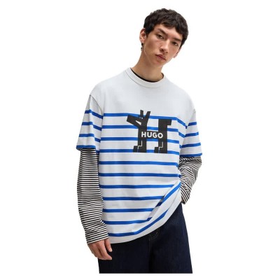 блуза,мъжки,пуловери,hugo,nolastripe,sweatshirt,white