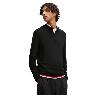 блуза,мъжки,пуловери,hugo,selo,sweater,black