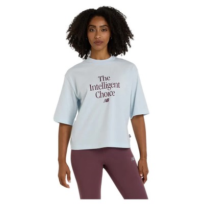 тениска,дамски,тениски,new,balance,intelligent,choice,t,shirt,short,sleeve,t,shirt,blue,(ice,blue,453)