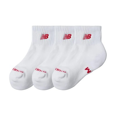 чорапи,детски,чорапи,new,balance,patch,logo,ankle,short,socks,3,pairs,white,100,(white)